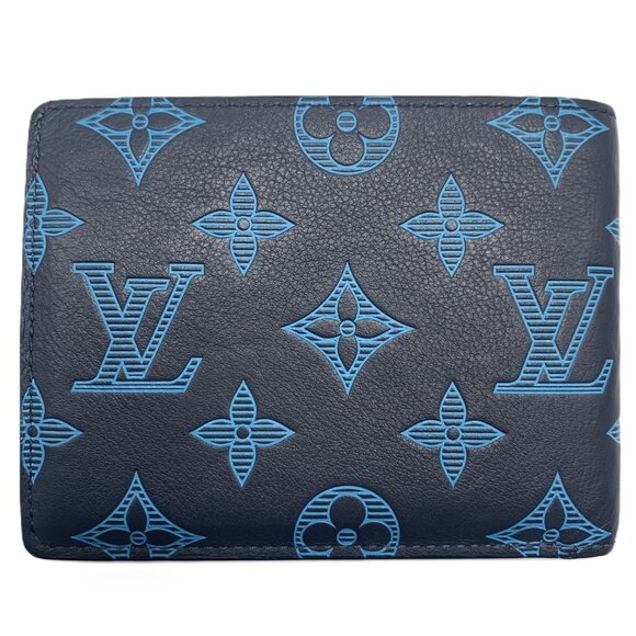 LOUIS VUITTON Blue Monogram Wallet - Picture 1 of 7
